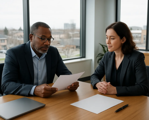 Corporate loan to a family member in Ontario discussed in a professional Mississauga setting