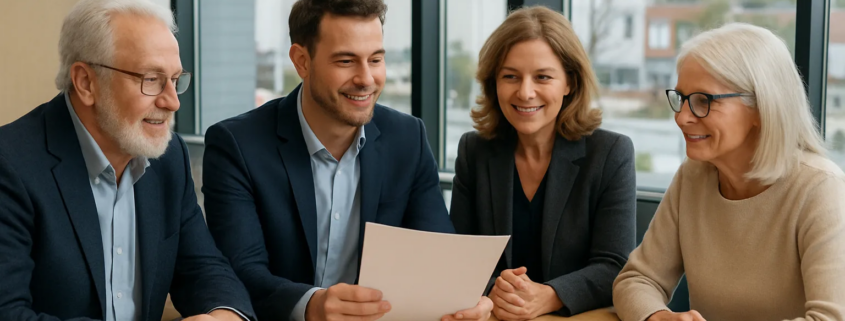 Family business owners reviewing a shareholder agreement in White Plains, NY