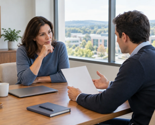 White Plains business owners discussing a change-of-control clause in a vendor contract